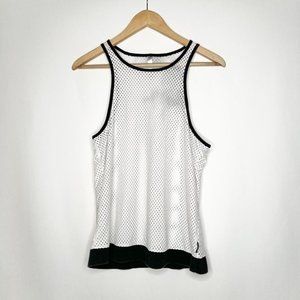 FABLETICS WHITE MESH WORKOUT TANK TOP SIZE MEDIUM
